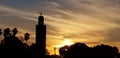 Sunset by Koutoubia Mosque Marrakech, Morocco is the most visited monument